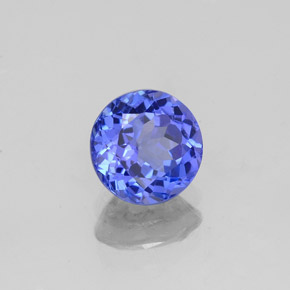 Tanzanita azul natural de 1,12 ct, corte redondo, VS