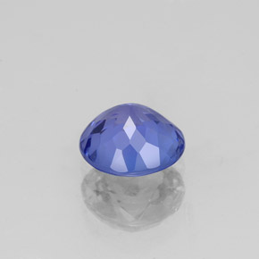 Tanzanita azul natural de 1,12 ct, corte redondo, VS