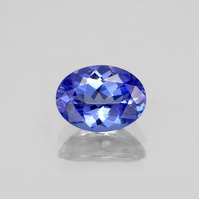 Tanzanita azul natural de 1,30 ct, corte óvalo, VVS