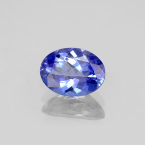 Tanzanita azul natural de 1,30 ct, corte óvalo, VVS