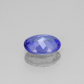 Tanzanita azul natural de 1,26 ct, corte óvalo, VS