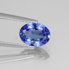 Tanzanita azul natural de 1,38 ct, corte óvalo, VVS-VS