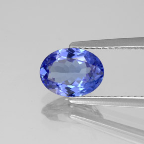 Tanzanita azul natural de 1,38 ct, corte óvalo, VVS-VS