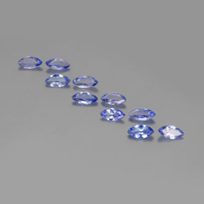 Gemas de tanzanita azul natural de 3,37 ct, marquesa, VS-SI