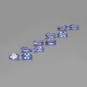 Gemas de tanzanita azul natural de 3,37 ct, marquesa, VS-SI