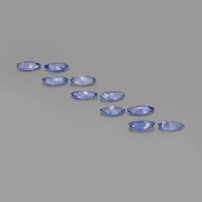 Gemas de tanzanita azul natural de 3,37 ct, marquesa, VS-SI