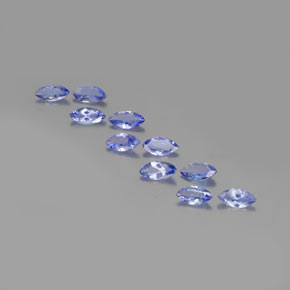 Gemas de tanzanita azul natural de 3,01 ct, marquesa, VS-SI