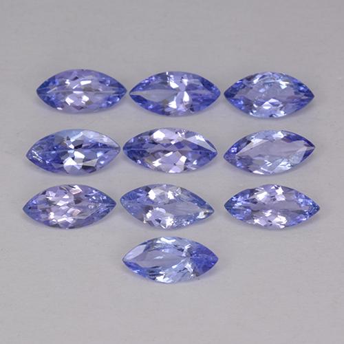 Gemas de tanzanita Azul violeta intenso natural de 3.30 ct, Marquesa, VS-SI