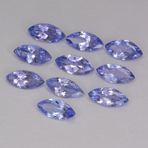 Gemas de tanzanita Azul violeta intenso natural de 3.30 ct, Marquesa, VS-SI