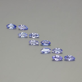 Gemas de tanzanita azul natural de 2,65 ct, marquesa, VS-SI