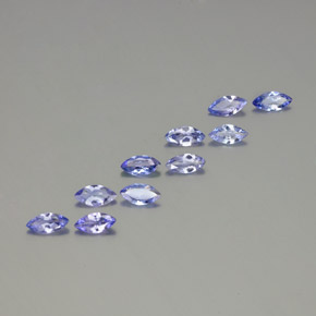 Gemas de tanzanita azul natural de 2,65 ct, marquesa, VS-SI