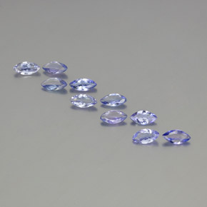 Gemas de tanzanita Azul violeta intenso natural de 3.28 ct, Marquesa, VS-SI