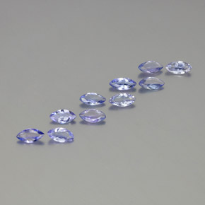 Gemas de tanzanita Azul violeta intenso natural de 3.28 ct, Marquesa, VS-SI