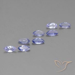 Gemas de Tanzanita Azul violeta natural de 2.30 ct, Marquesa, VS-SI