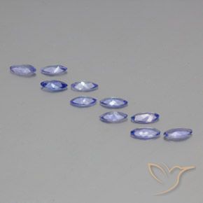 Gemas de tanzanita azul natural de 2,97 ct, marquesa, VS-SI