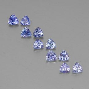 Gemas de tanzanita azul natural de 3,59 ct, trillón, VS