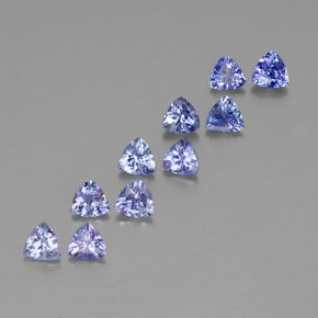 Gemas de tanzanita azul natural de 3,59 ct, trillón, VS
