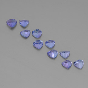 Gemas de tanzanita azul natural de 3,59 ct, trillón, VS