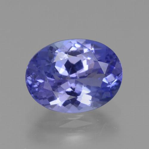 Tanzanita azul natural de 1,89 ct, corte óvalo, VVS-VS