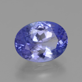 Tanzanita azul natural de 1,89 ct, corte óvalo, VVS-VS