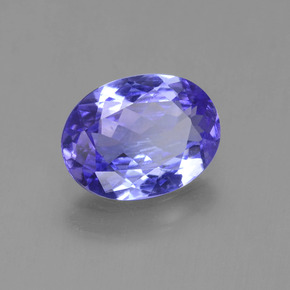 Tanzanita violeta natural de 1,42 ct, corte óvalo, VVS