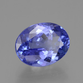 Tanzanita azul natural de 2,08 ct, corte óvalo, VS