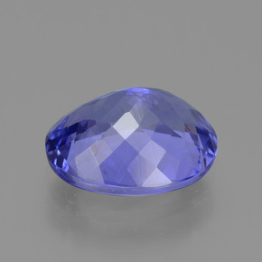 Tanzanita azul natural de 2,08 ct, corte óvalo, VS