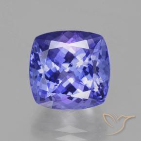 12.03ct Natural Azul violeta intenso tanzanita, Forma Cojín, VS