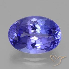 10.52ct Natural Azul violeta intenso tanzanita, Ovalada, VVS