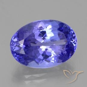 Tanzanita Azul violeta intenso natural de 10.52 ct, Ovalada, VVS