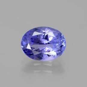 tanzanita Azul violeta intenso natural de 1.86 ct, Corte Óvalo, VVS