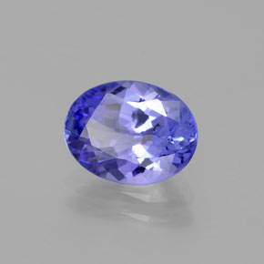 tanzanita Azul violeta intenso natural de 1.86 ct, Corte Óvalo, VVS
