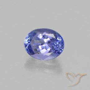 Tanzanita azul violeta intenso natural de 2,48 ct, corte óvalo, VVS-VS