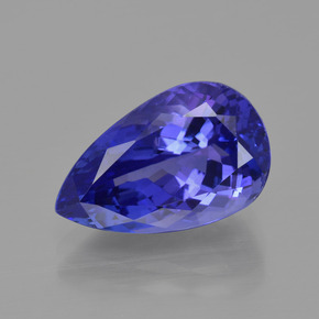 Tanzanita azul natural de 6,93 ct, en forma de pera, IF