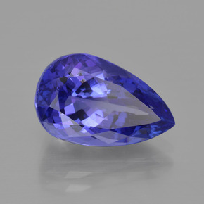 Tanzanita azul natural de 6,93 ct, en forma de pera, IF