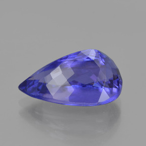 Tanzanita azul natural de 6,93 ct, en forma de pera, IF
