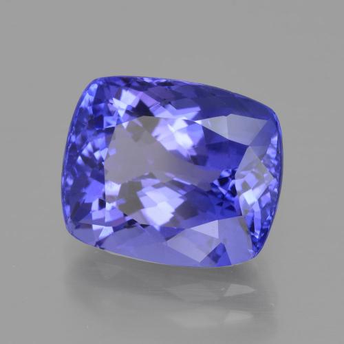 Tanzanita azul violeta intenso natural de 6,92 ct, corte cojín, VVS