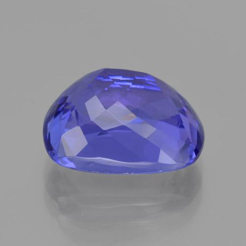 Tanzanita azul violeta intenso natural de 6,92 ct, corte cojín, VVS
