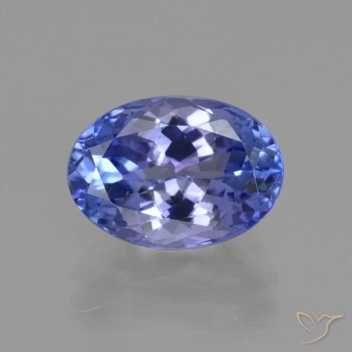 Tanzanita azul natural de 3,22 ct, corte óvalo, VVS