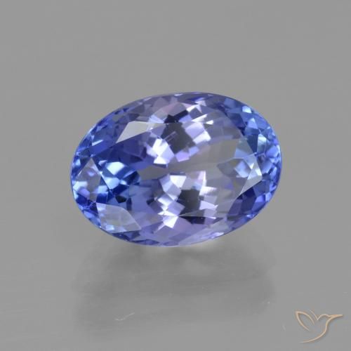 Tanzanita azul natural de 3,22 ct, corte óvalo, VVS