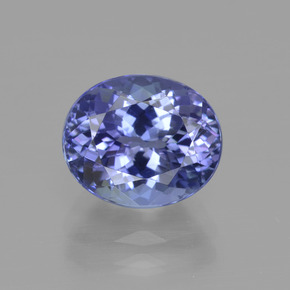 Tanzanita azul natural de 3,48 ct, corte óvalo, VVS