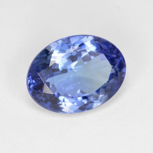 Tanzanita azul natural de 3,96 ct, corte óvalo, VS-SI