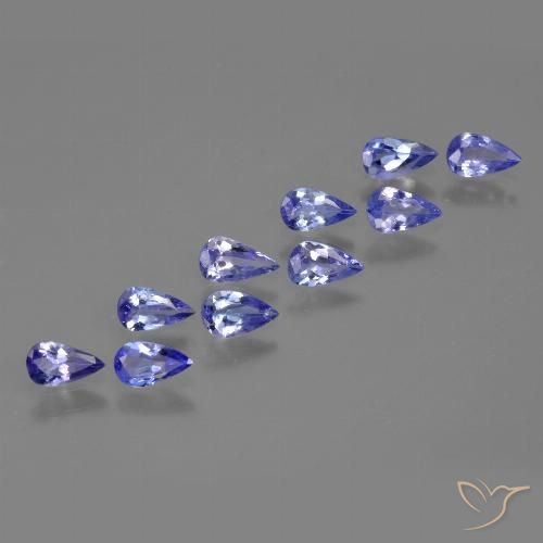 1.52ctw Natural Azul violeta Tanzanita, En forma de pera, VS