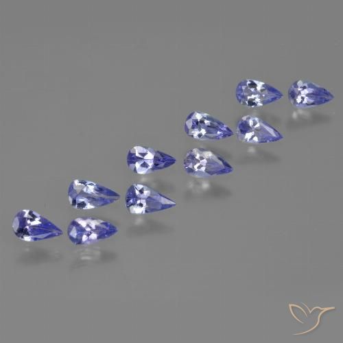 1.70ctw Natural Azul violeta intenso Tanzanita, En forma de pera, VS