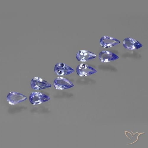 1.76ctw Natural Azul violeta intenso tanzanita, En forma de pera, VS