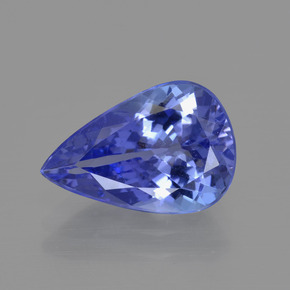 Tanzanita azul natural de 3,07 ct, en forma de pera, VVS