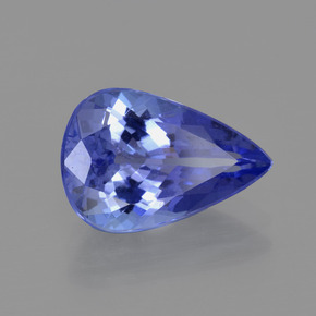 Tanzanita azul natural de 3,07 ct, en forma de pera, VVS