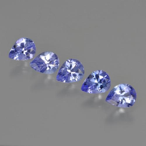 Gemas de tanzanita Azul violeta intenso natural de 1.46 ct, En forma de pera, VS