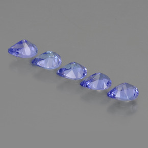 Gemas de tanzanita Azul violeta intenso natural de 1.46 ct, En forma de pera, VS