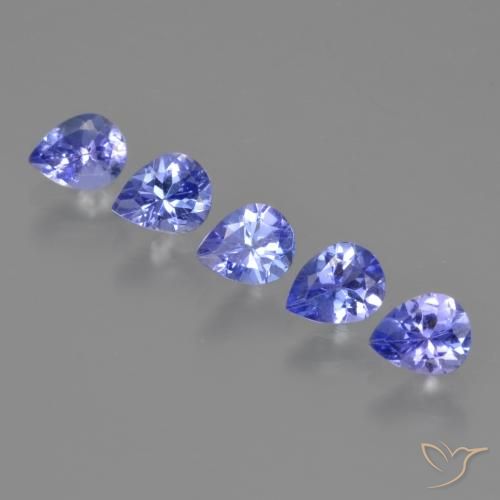 1.80ctw Natural Azul violeta intenso Tanzanita, En forma de pera, VS